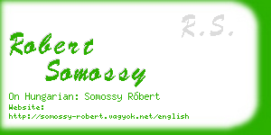 robert somossy business card